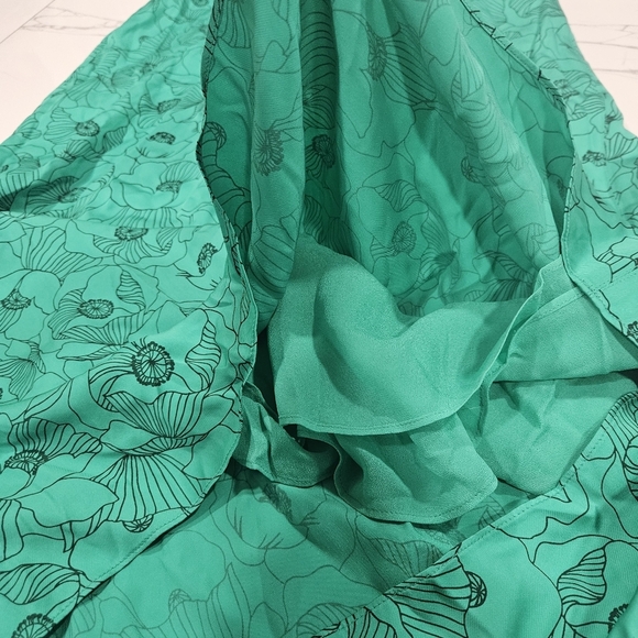 The Kooples Vibrant Green Floral Midi Dress - Picture 11 of 14